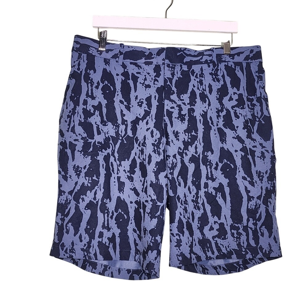 Nike Men's Dri-Fit Standard Fit Golf Shorts Blue Camouflage Vacation Beach L